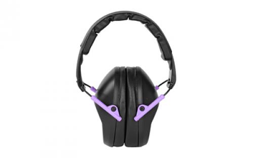 Walker's Passive, Folding Earmuff, Black/Purple, 1 Pair GWP-FPM1-BKPU