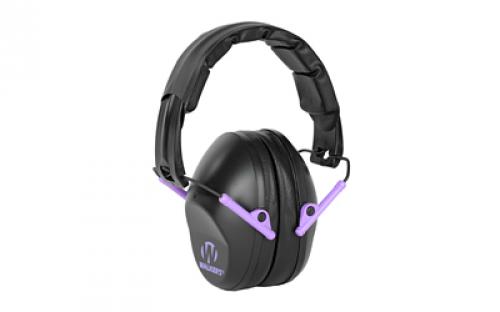 Walker's Passive, Folding Earmuff, Black/Purple, 1 Pair GWP-FPM1-BKPU