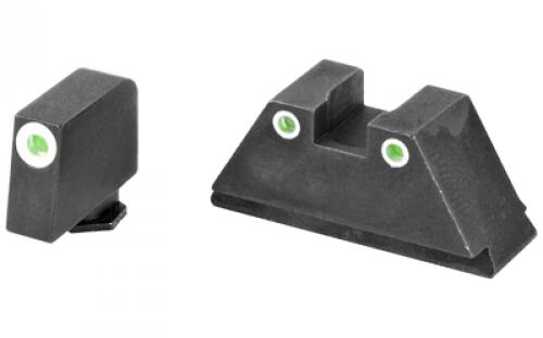 AmeriGlo Tall Suppressor Series, 3 Dot Sights for All Glocks, Green ...