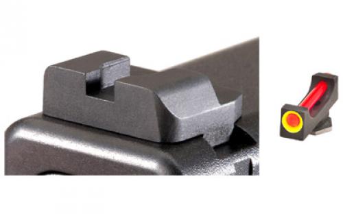 AmeriGlo Optic Compatible Sets for Glock, For Glock 43X and 48, Black Front and Rear, .220 Front and .295 Rear GL-453