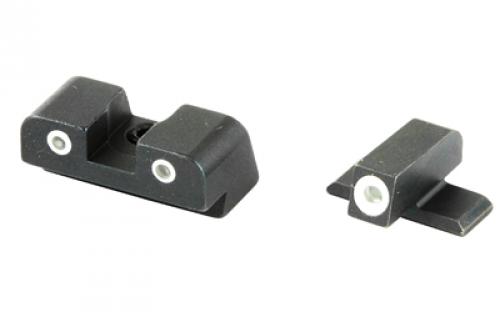 AmeriGlo Classic Series 3 Dot Sights for Springfield XD, Green with White Outline, Front and Rear Sights XD-191