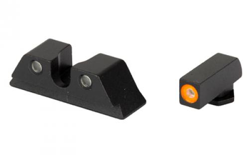 Meprolight Hyper-Bright, Tritium Sight Set, Orange Front/Green Rear, Fits Canik TP9 0466703131