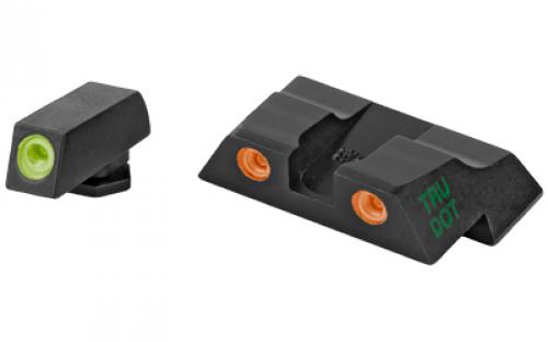 Meprolight Tru-Dot, Fixed Tritium Sights, Green/Orange, Fits Glock 26/27 0102263301