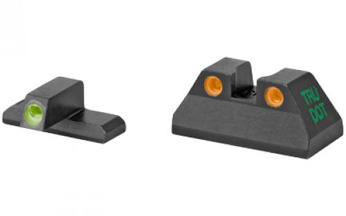 Meprolight Tru-Dot, Fixed Tritium Sights, Green/Orange, Fits HK USP Compact 9/40S&W/45ACP 0115173301