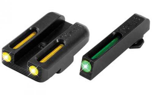 Truglo Brite-Site Tritium/Fiber Optic Sight, Fits Glock 42 and 43, Green and Yellow TG-TG131GT1B