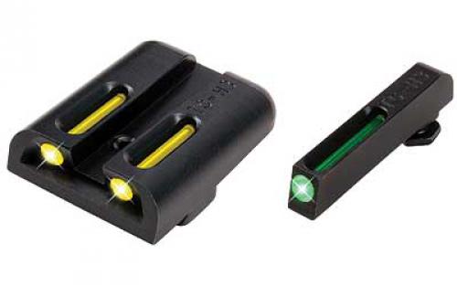 Truglo Brite-Site Tritium/Fiber Optic Sight, Fits Glock 20/21/29/30/31/32, Green and Yellow TG-TG131GT2Y