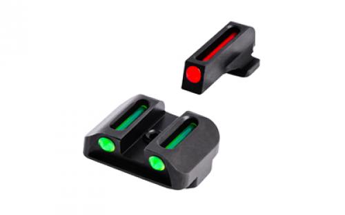 Truglo Fiber Optic Sight Set, For Kimber, Green Rear Fibers Red Front TG-TG131K