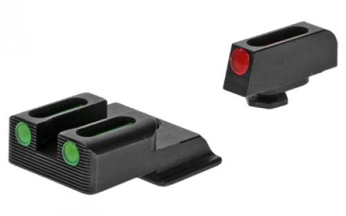 Truglo Brite Site Fiber Optic Red Front 3 Dot Sight, Green Rear Sight, Fits S&W Shield 380EZ TG-TG131MP1