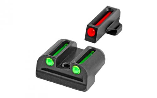 Truglo Brite Site Fiber Optic Red Front 3 Dot Sight, Green Rear Sight, Fits Sig Sauer #6/#8 TG-TG131S2