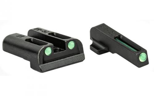 Truglo Brite-Site Tritium/Fiber Optic Sight, Fits Sig #6 Front / #8 Rear, Green TG-TG131ST2