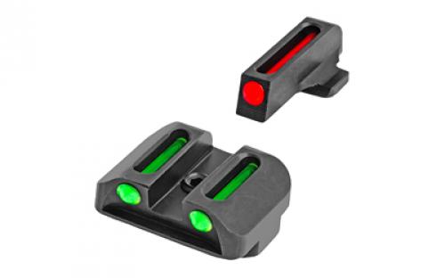 Truglo Brite Site Fiber Optic Red Front 3 Dot Sight, Green Rear Sight, Fits Springfield Armory XD TG-TG131X