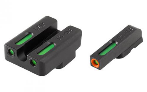 Truglo Brite-Site TFX Pro, Sight, Fits CZ 75 Series, Tritium/Fiber-Optic, Day/Night Sight, 24/7 Brightness, Orange Ring on Front Sight TG-TG13CZ1PC