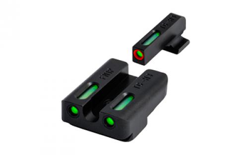 Truglo TFX Pro, Sight Set, Fits FN FNX 9, Tritium/Fiber-Optic, Day/Night Sight, 24/7 Brightness, Orange Ring on Front Sight TG-TG13FN1PC