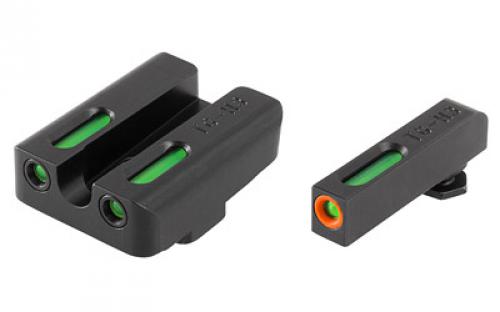 Truglo Brite-Site, TFX Pro, Sight, Fits Glock 20,21,29,30,31,32, Tritium/Fiber-Optic, Day/Night Sight, 24/7 Brightness, Orange Ring on Front Sight TG-TG13GL2PC