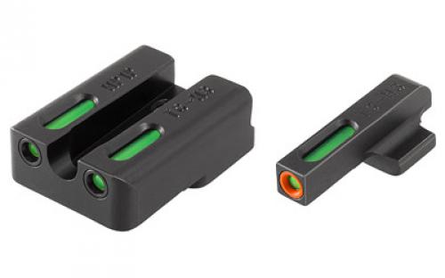 Truglo Brite-Site TFX Pro, Sight, Fits VP9,VP40,P30,P30SK,P30L,45 & 45TACTICAL (Including Compact), Tritium/Fiber-Optic, Day/Night Sight, 24/7 Brightness, Orange Ring on Front Sight TG-TG13HP1PC