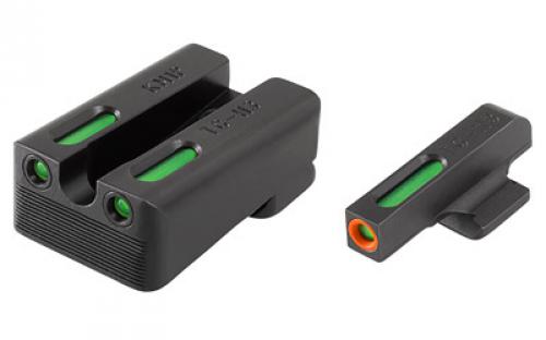 Truglo Brite-Site TFX Pro, Sight, Fits Kimber 1911 Models with Fixed Sights, Tritium/Fiber-Optic, Day/Night Sight, 24/7 Brightness, Orange Ring on Front Sight TG-TG13KM1PC