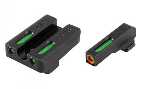 Truglo Brite-Site TFX Pro, Sight, Fits Sig #8 Front/#8 Rear, Tritium/Fiber-Optic, Day/Night Sight, 24/7 Brightness, Orange Ring on Front Sight TG-TG13SG1PC