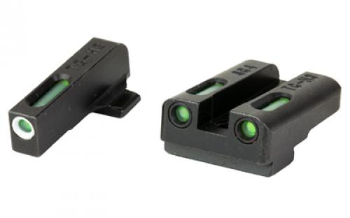 Truglo TFX Brite Site, Day/Night Sight Set For Sig P365, Front Sight Color Green W/ White Focus Lock Ring, Rear Sight Color Green,  Glows In The Dark No Batteries Or Light Exposure Required TG-TG13SG4A