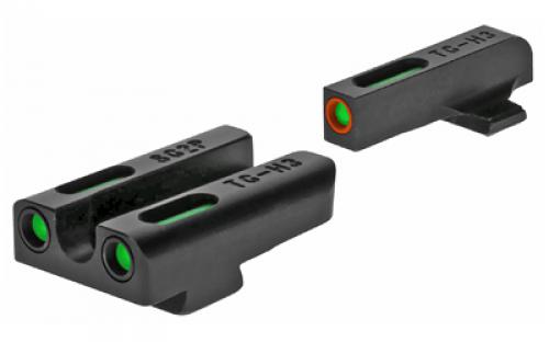 Truglo TFX Pro Brite Site Day/Night Sight Set For Sig P365, Front Sight Color Green W/ Orange Focus Lock Ring, Rear Sight Green, Glows In The Dark No Batteries Or Light Exposure Required TG-TG13SG4PC