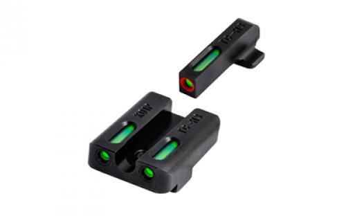 Truglo TFX Pro, Sight Set, Fits Springfield Hellcat, Tritium/Fiber-Optic, Day/Night Sight, 24/7 Brightness, Orange Ring on Front Sight TG-TG13XD2PC