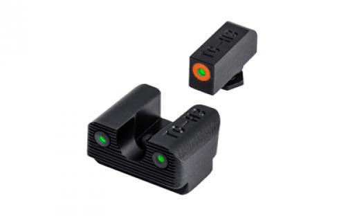 Truglo Tritium Pro, Sight Set, For Glock 42/43/43X, Green Tritium, Orange Ring on Front Sight TG-TG231G1AC