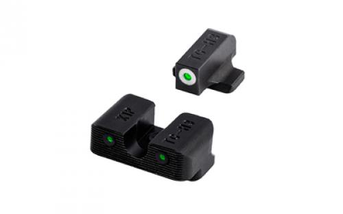 Truglo Tritium Pro, Sight Set, For Glock 42/43/43X MOS, Green Tritium, Orange Ring on Front Sight TG-TG231G3MC