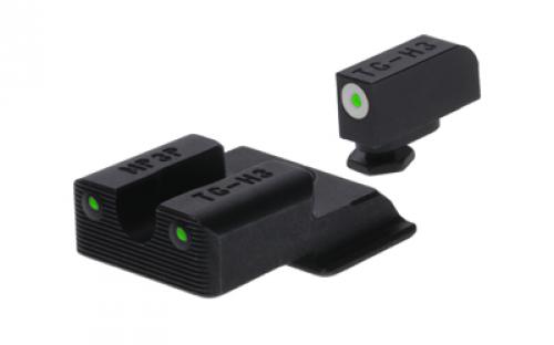 Truglo Tritium Pro, Sight Set, For S&W EZ 380, Green Tritium, White Ring on Front Sight TG-TG231MP3W