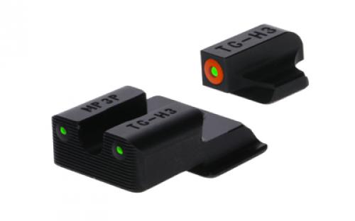 Truglo Tritium Pro, Sight Set, For S&W EZ 9, Green Tritium, Orange Ring on Front Sight TG-TG231MP4C