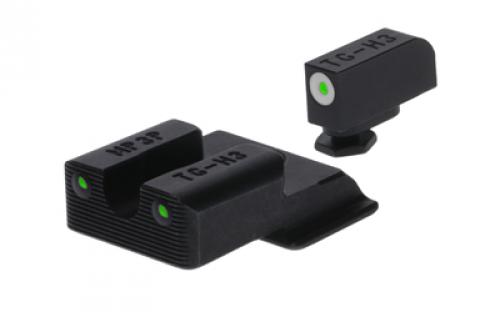 Truglo Tritium Pro, Sight Set, For S&W EZ 9, Green Tritium, White Ring on Front Sight TG-TG231MP4W