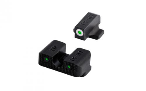 Truglo Tritium Pro, Sight Set, For Springfield XD, Green Tritium, White Ring on Front Sight TG-TG231X1W