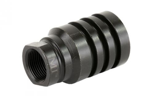 Midwest Industries Blast Diverter, 5/8-24 Threads, Fits 30 Caliber Pistols or Rifles, Linear Comp Design Diverts Muzzle Blast Forward, Black Finish MI-30PBD