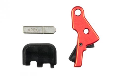 Apex Tactical Specialties Action Enhancement Kit, Fits CZ P-10S/C/F, 9MM, Action Enhancement Trigger, Performance Disconnector, Slide Cover Plate, Red 116-155