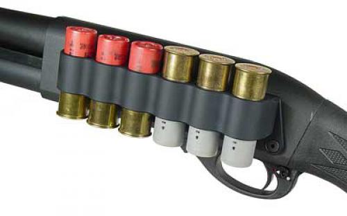 Mesa Tactical 6-Shell Side Saddle, 12 Gauge, Rugged, Reliable On-gun Shotshell Carriers, Fits Remington 870, Black 90210