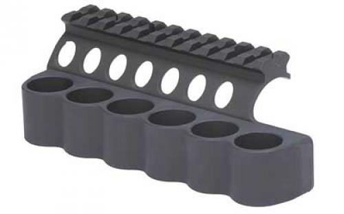 Mesa Tactical 6-Shell Side Saddle, 12 Gauge, Fits Benelli M2, On-gun shotshell carriers, Black Finish 91220