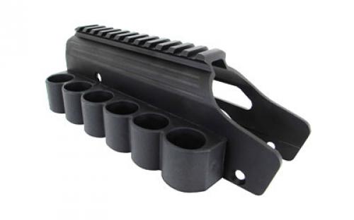 TacStar Shotgun Rail Mount with SideSaddle, 12 Gauge, Fits Mossberg 500/590, Black Finish 1081029