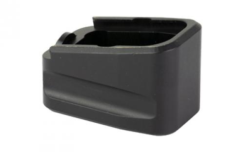 Warne Magazine Extension, Fits Glock 43, 9MM, +2, Black 3132