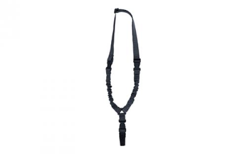 Bulldog Cases Tactical Sling, Black, 1, Single Point Bungee Sling, Quick Release Buckle BDT829B