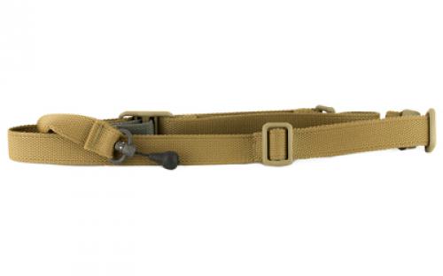 Blue Force Gear Vickers 221 Sling, 2-To-1 Point Sling, Coyote Brown, RED Swivel, Molded Acetal Adjuster VCAS-2TO1-RED-125-AA-CB