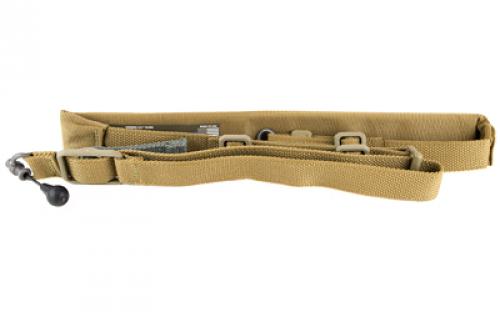 Blue Force Gear Vickers 221 Sling, Padded, 2-To-1 Point Sling, Coyote Brown, RED Swivel, Molded Acetal Adjuster VCAS-2TO1-RED-200-CB