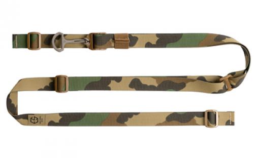 Edgar Sherman Design ESD Sling, 2-Point Combat Sling, 1" Webbing, Polymer Hardware, Matte Finish, M81 Woodland ESD-SL-M81