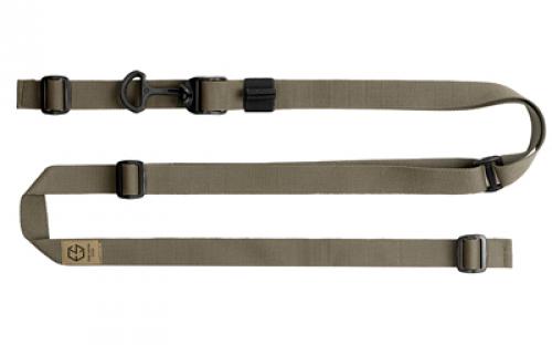 Edgar Sherman Design ESD Sling, 2-Point Combat Sling, 1" Webbing, Polymer Hardware, Matte Finish, Ranger Green and Black ESD-SL-RGB