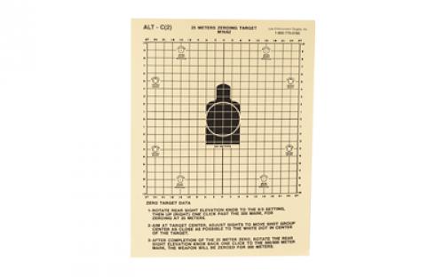 Action Target 25 Meter M16A2 Zeroing Target, Heavy Tagboard Paper, 100 Per Box ALTC(2)-100