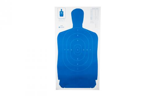 Action Target B-27S Standard Target, Full Size Blue Silhouette, 24x45, 100 Per Box B-27SBLUE-100