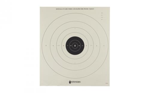 Action Target B-8 Timed And Rapid Fire Target, Black Bull's-Eye, 21x24, 100 Per Box B-8-100