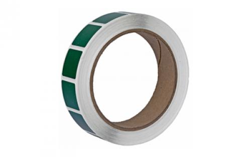 Action Target PAST/GR, Target Pasters, 7/8 Square Bullet Hole Repair Paster, Green, 1000 Per Roll PAST/GR