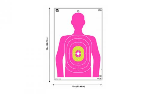 Allen Pink Silhouette EZ Aim, Paper Targets, 3 Pack, 12X18, Pink 15646