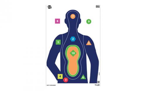 Allen Shot Commander EZ Aim, Paper Targets, 3 Pack, 23X35, Assorted Colors 15654