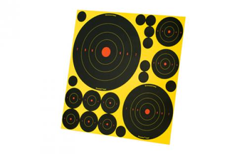 Birchwood Casey Shoot-N-C Target, Deluxe Variety Kit, 40-1" Pasters, 24-2", 8-3", 4-6", 4-8" Bullseye Targets, with Target Stand BC-34208