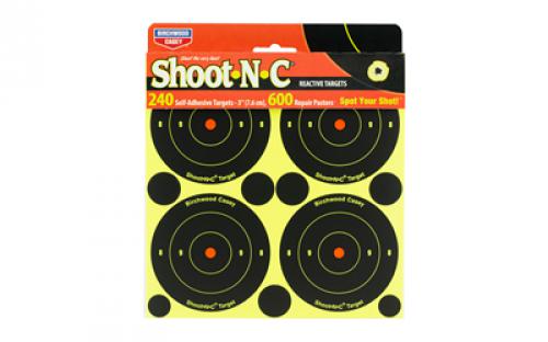 Birchwood Casey Shoot-N-C Target, Round Bullseye, 3", 240 Targets BC-34375