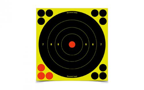 Birchwood Casey Shoot-N-C Target, Round Bullseye, 8, 6 Targets BC-34805